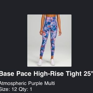 New with tags Lululemon leggings, active wear. Size 12.